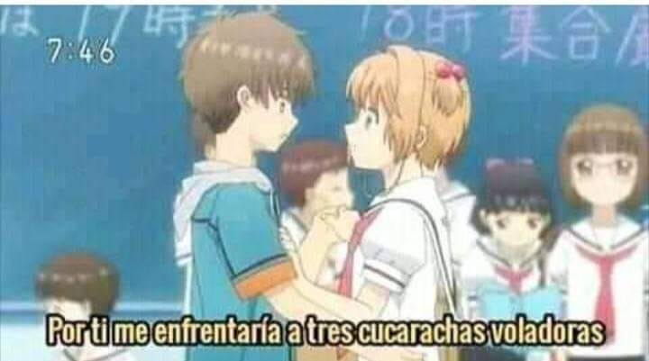 Por ti me enfrentaria a tres cucarachas voladoras-(Anime)